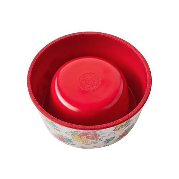 🦋 New Pioneer Woman Fancy Flowers (2) 14-Ounce Pet Bowls, Dog or Cat Bowls - Picture 8 of 11